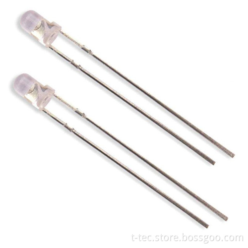 AlGaAs 3mm 675nm 680nm Red DIP LED Sensor